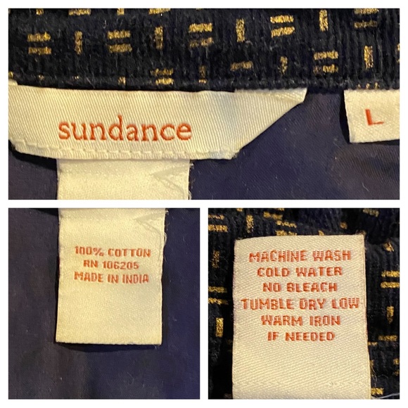 Sundance Lightweight Corduroy Blue and Gold Jacket SZ L - Picture 14 of 14